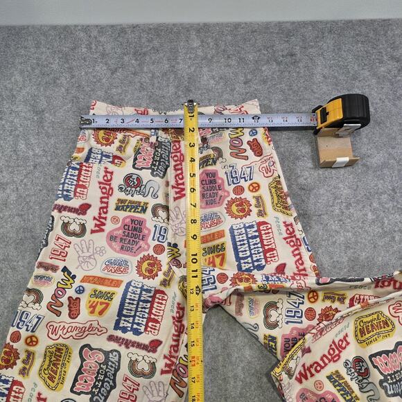 Wrangler x Free People‎ Jeans Womens 24 Wide Barrel Graphic Print High Rise Leg - Picture 10 of 16